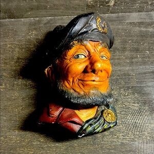 Vintage Sailor Chalkware Wall Art Sculpture